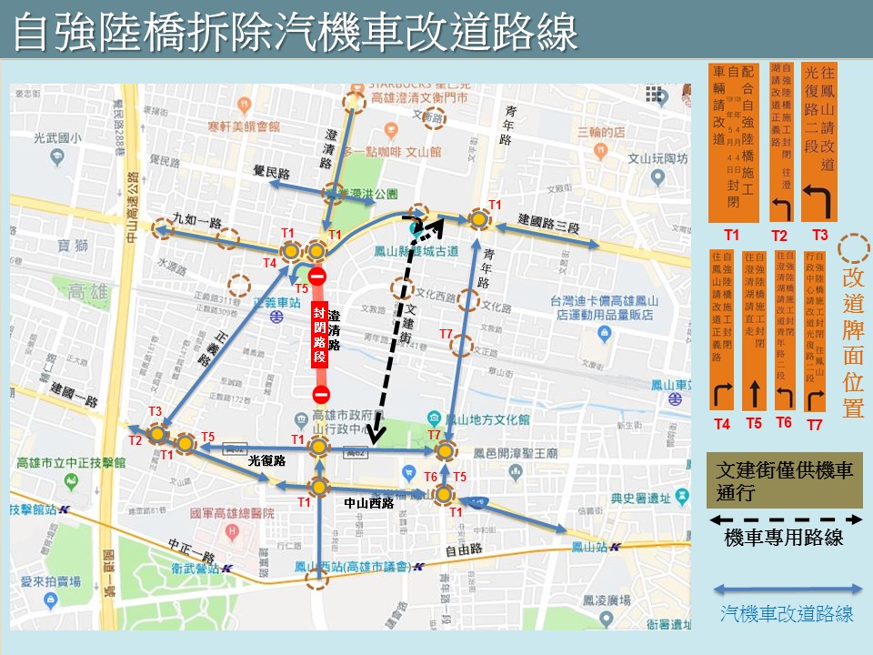 自強陸橋4月4日拆除　用路人如何走?