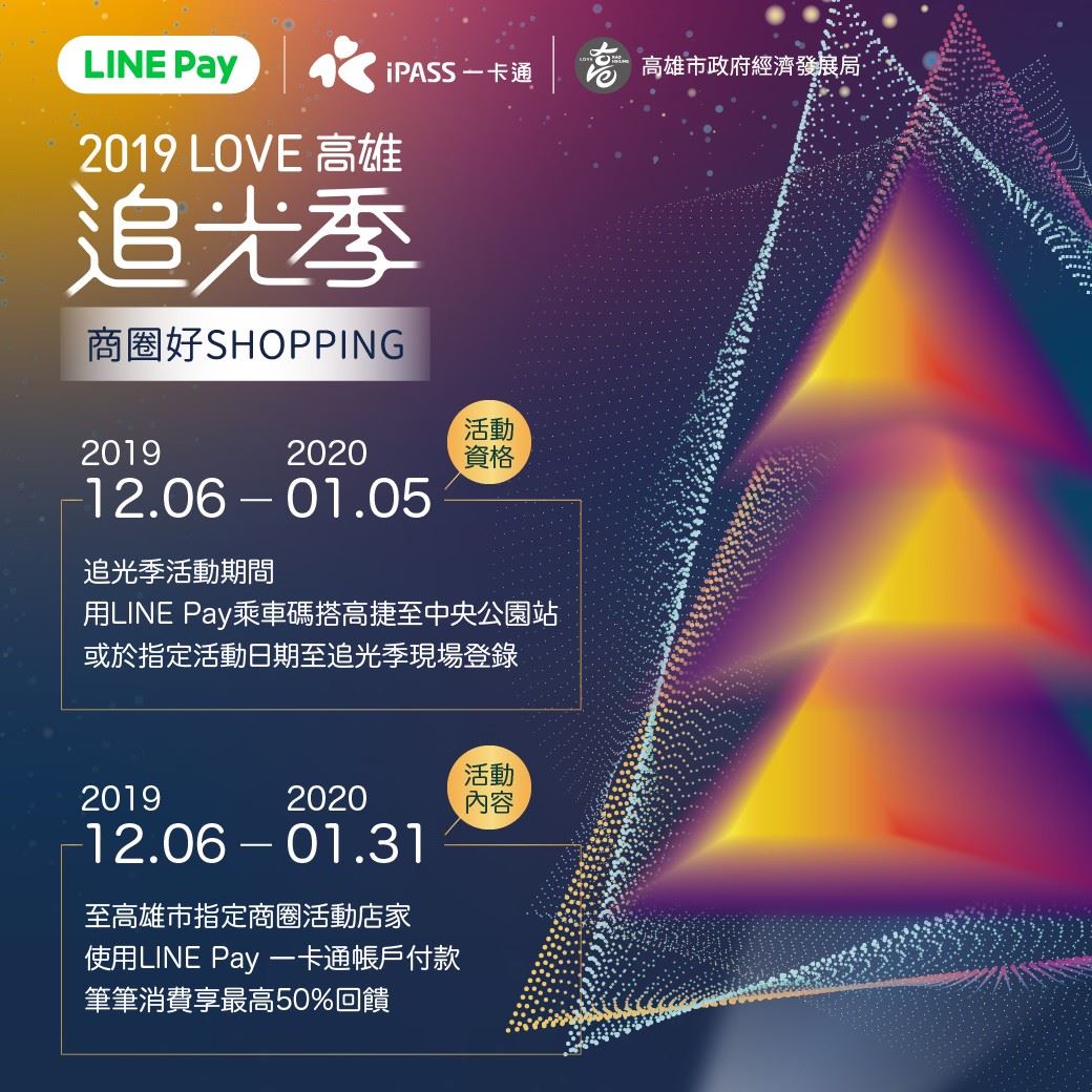 LOVE高雄追光季X商圈好SHOPPING  消費優惠熱鬧展開