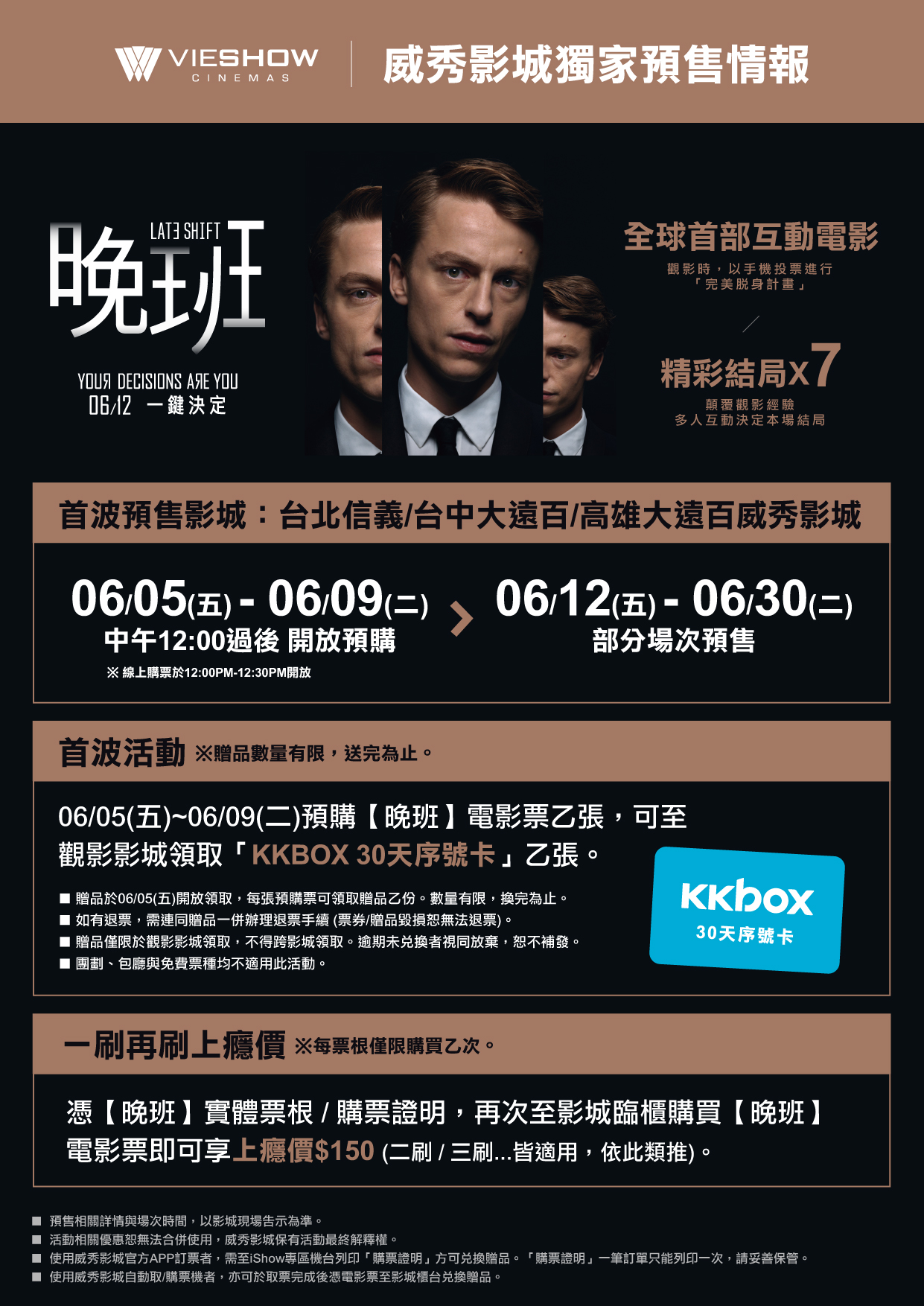 全球獨家互動電影上映，主角命運眾人決定！二刷票價$150！