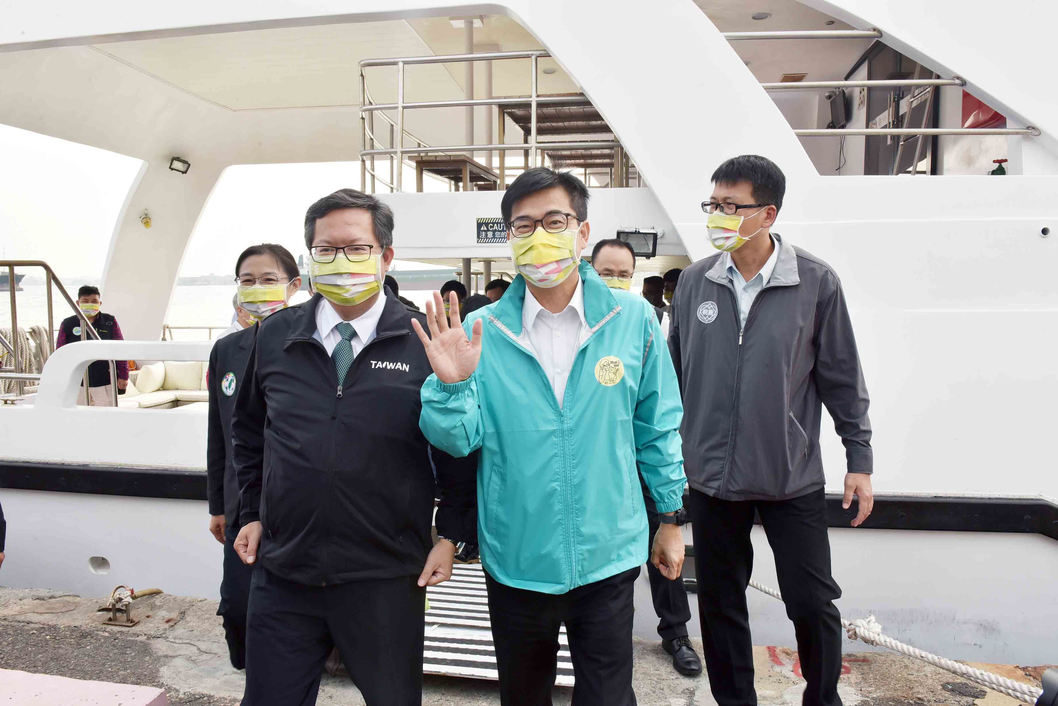 參訪高雄亞洲新灣區  陳其邁偕同鄭文燦分享城市治理經驗  ...