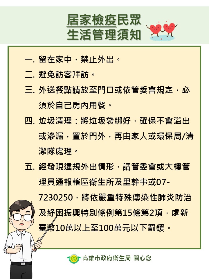 高市守護社區健康  強化集合式住宅及華廈防疫網絡...
