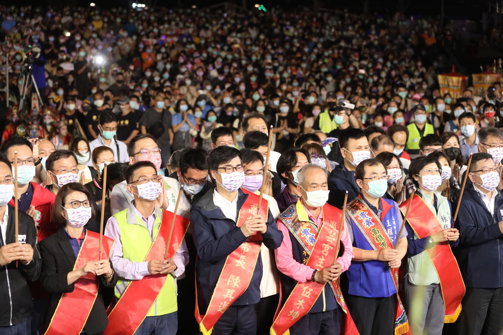 愛河灣接駕林園海巡媽 陳其邁誠祈3願...