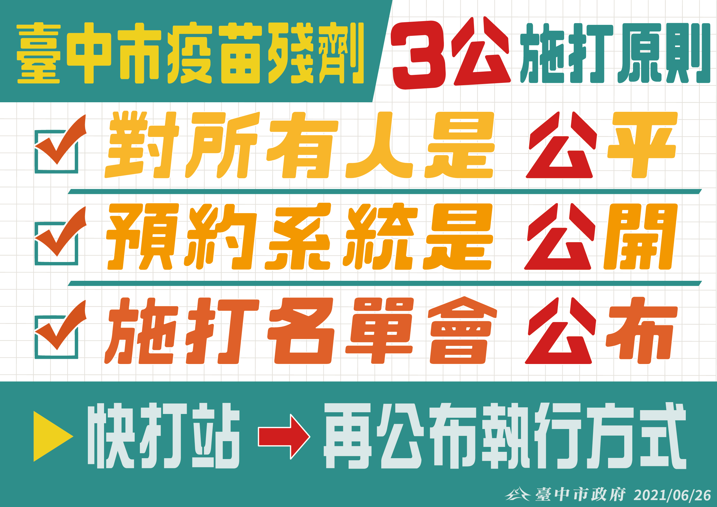 75歲以上長輩6/30開放接種  盧秀燕公布殘劑施打「三公原則...