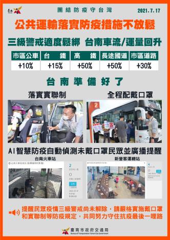 台南微解封首週末車流微幅提升 黃偉哲要求強化科技防疫提...