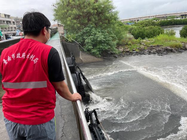西南季風帶來劇烈降雨 南市水利局水情小組三級持續守視並...