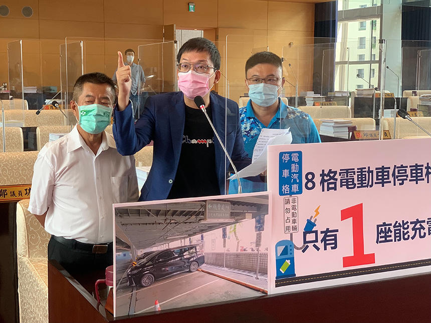 129處公有停車場都僅1座充電柱  議員轟交通局：「應付」法...