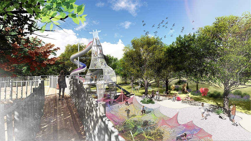 八德楓樹腳公園改造工程  預計2022年完工...