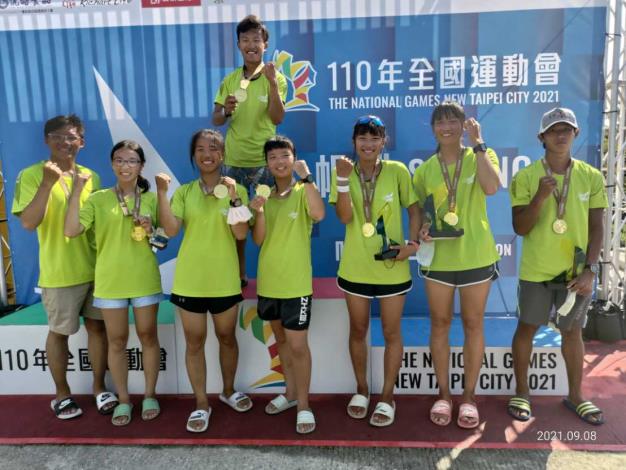 全運會大放異彩 南市帆船隊橫掃六金四銀五銅...