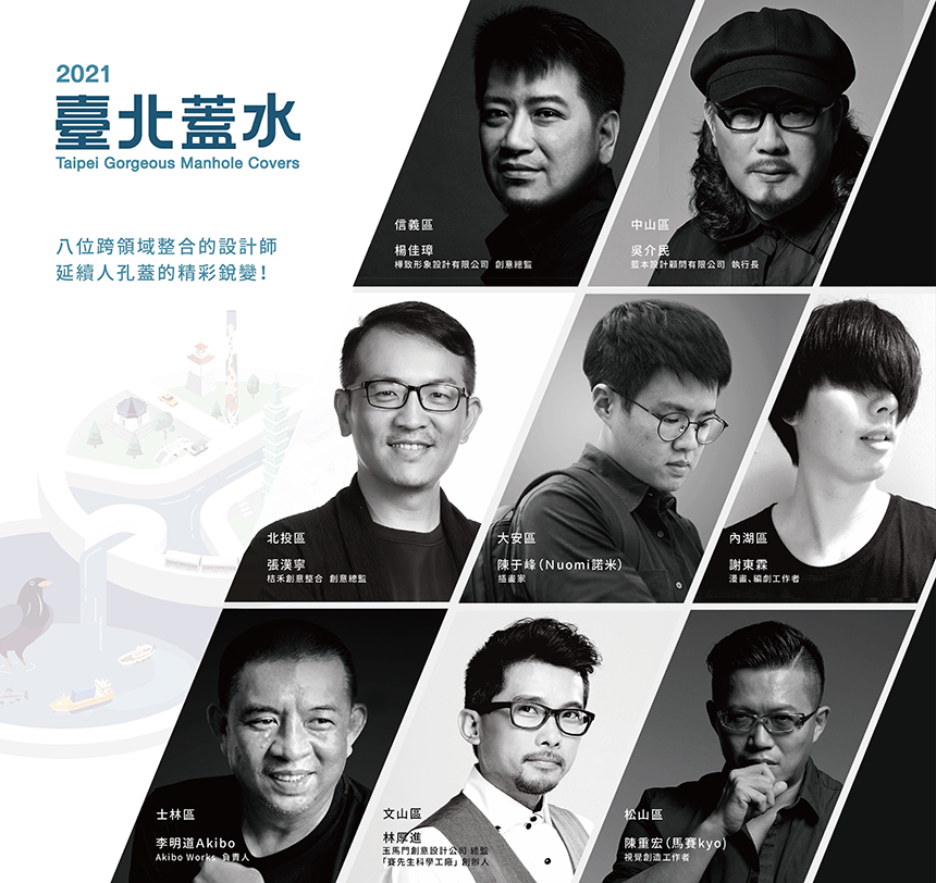 北市8行政區特色人孔蓋圖案  2021年底亮相...