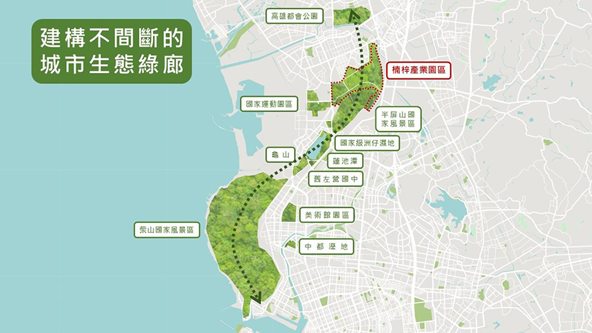 兼顧環境與城市發展  高市打造生態綠廊公園內的科技園區...
