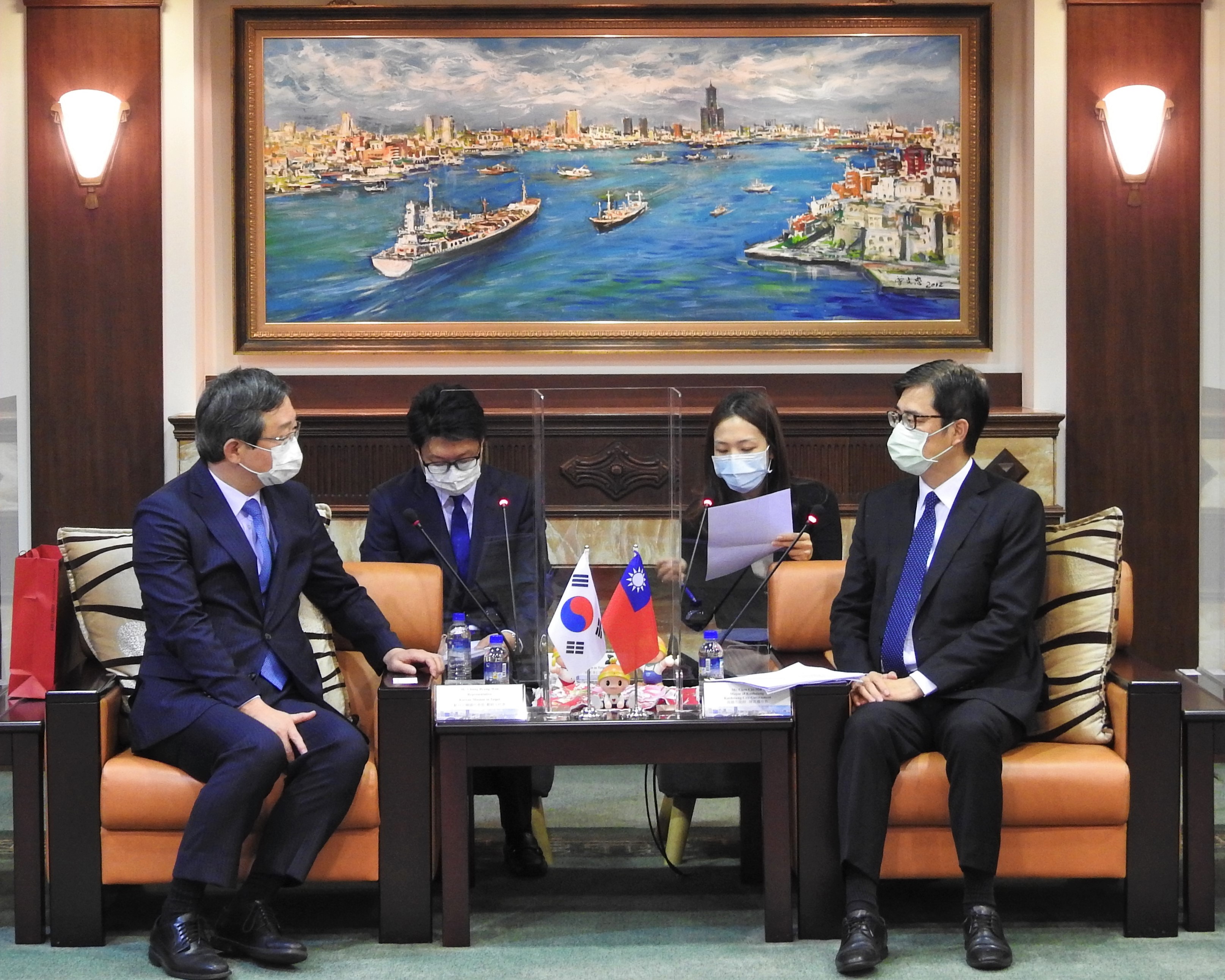駐台北韓國代表部鄭炳元代表首度訪高拜會陳其邁市長