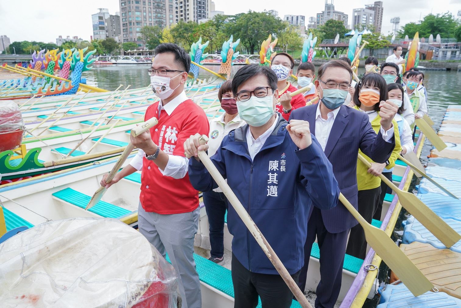 陳其邁出席高雄愛河龍舟嘉年華點睛儀式 逐步開放水域 增加親水空間