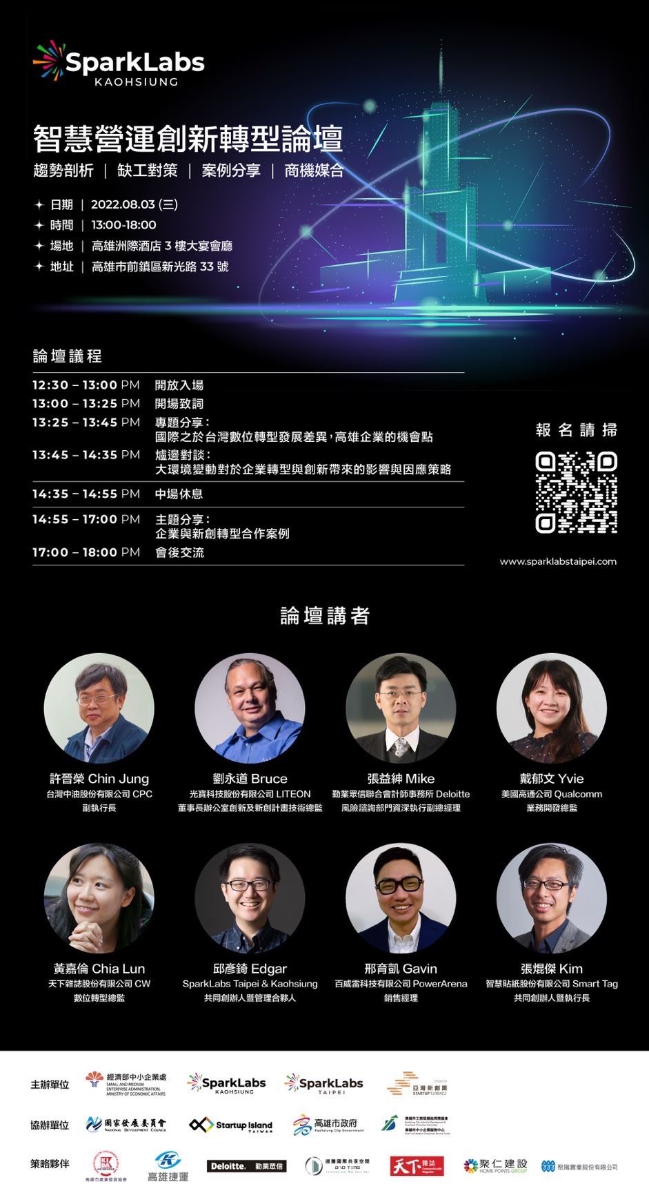 催化企業創新轉型 SparkLabs高雄將辦智慧轉型論壇...