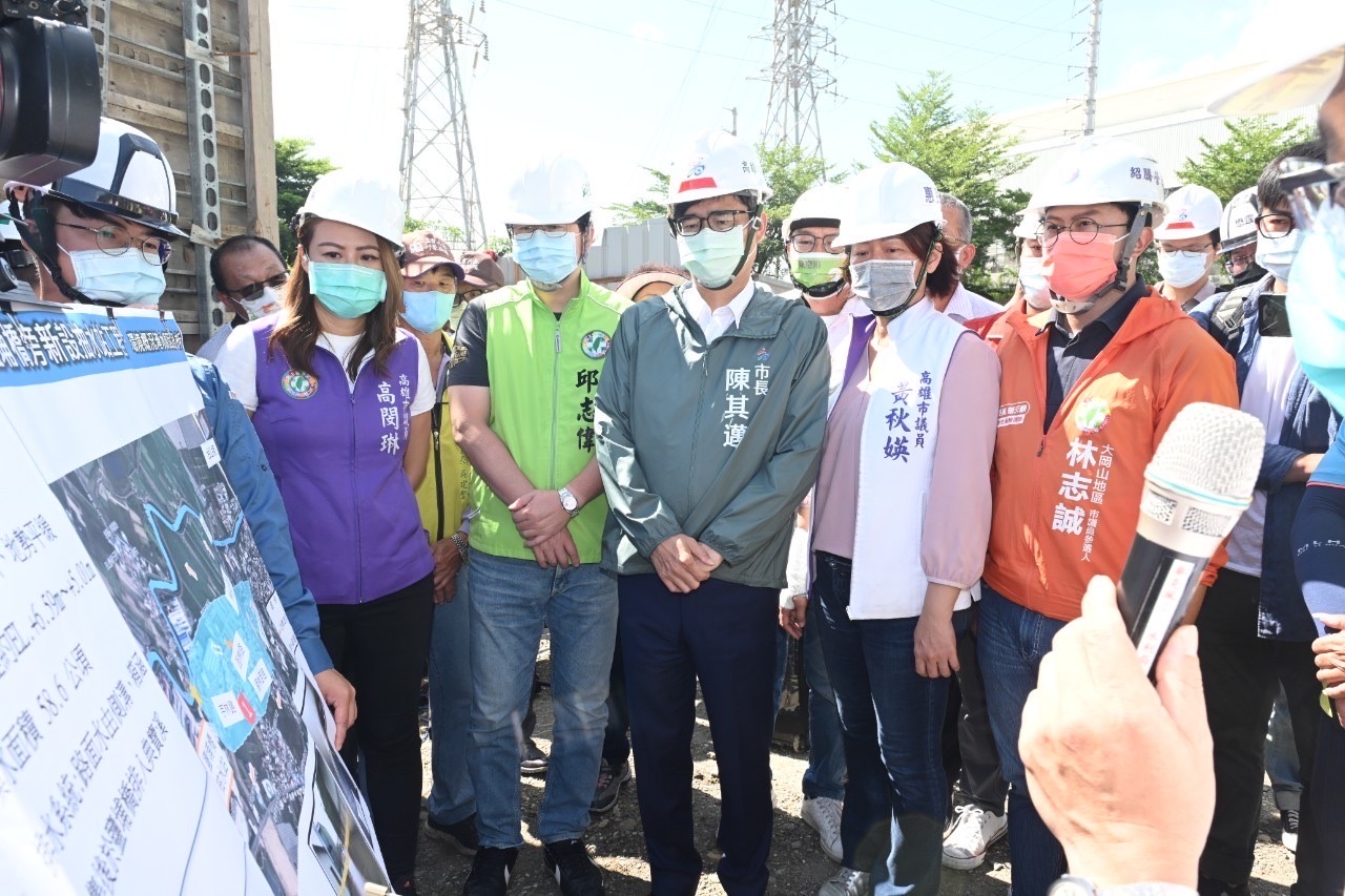 視察橋頭鹽埔橋抽水站工程進度 汛期將屆高市府全力整備防汛工作