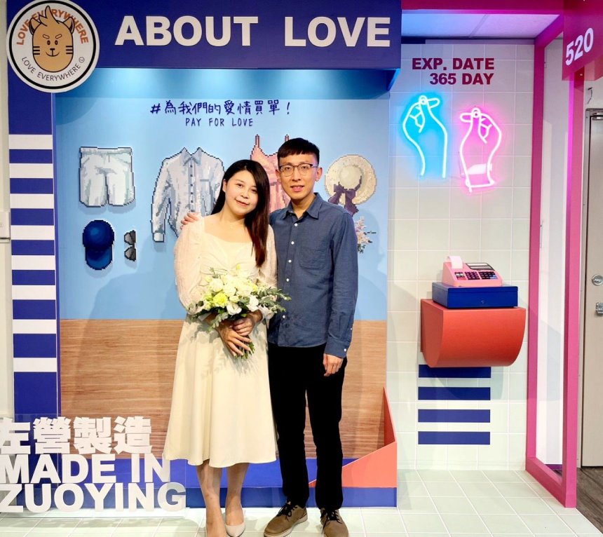 全台新人湧入高雄登記！ 青年改造結婚背板  竟讓高雄結婚...