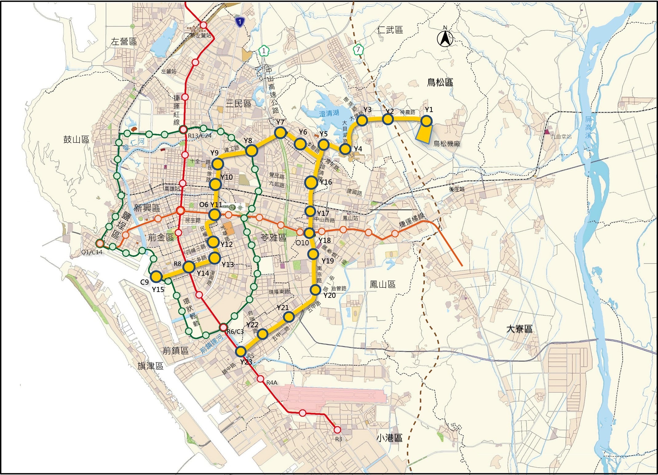 高雄捷運四線齊發　綠色交通改變城市容貌