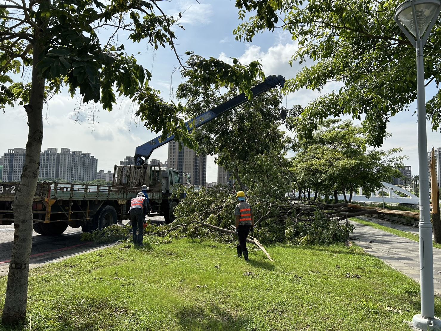 高雄積極恢復風災後市容與交通...