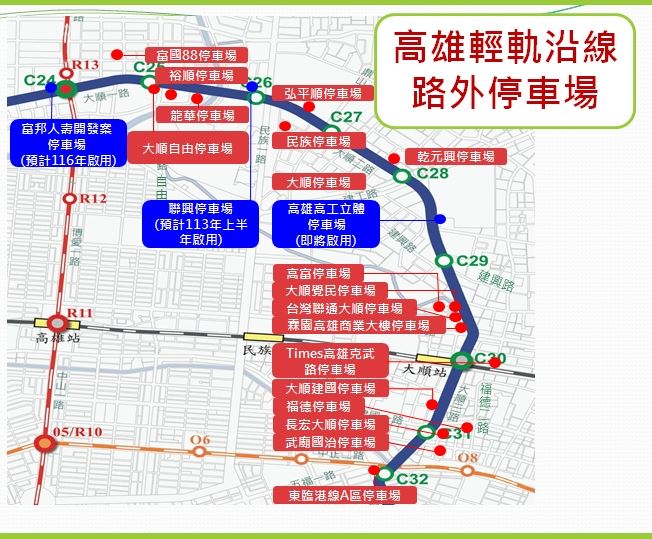 大順路輕軌帶來便利 高市積極平衡停車供需