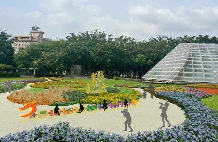 南瀛綠都心公園  永康公園  藝術花海喜迎賓...