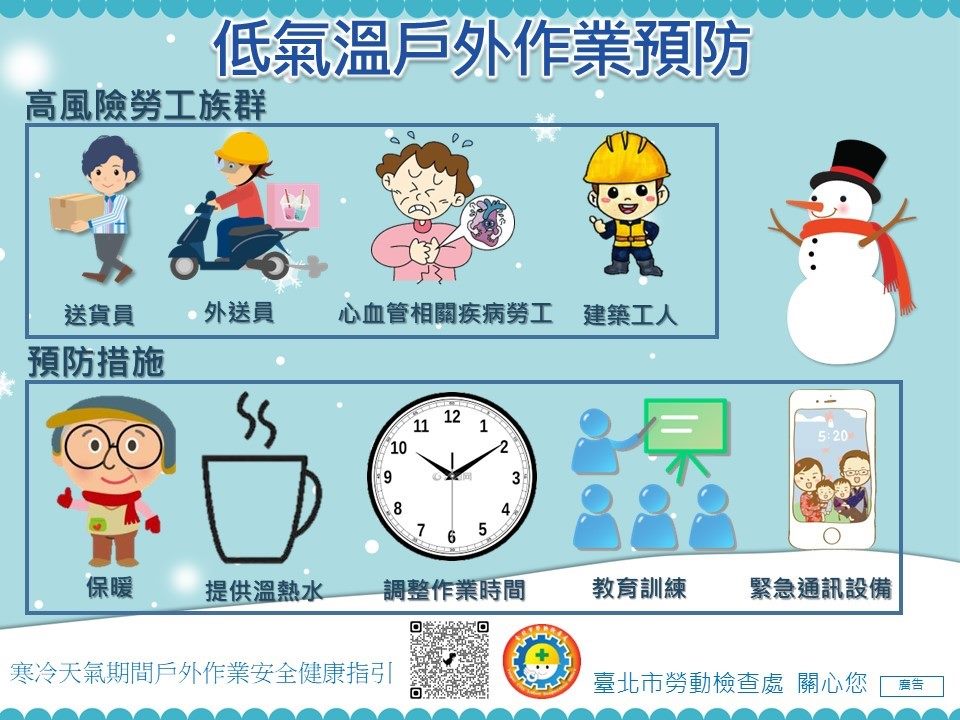 寒流來襲 戶外作業保暖措施不可少...