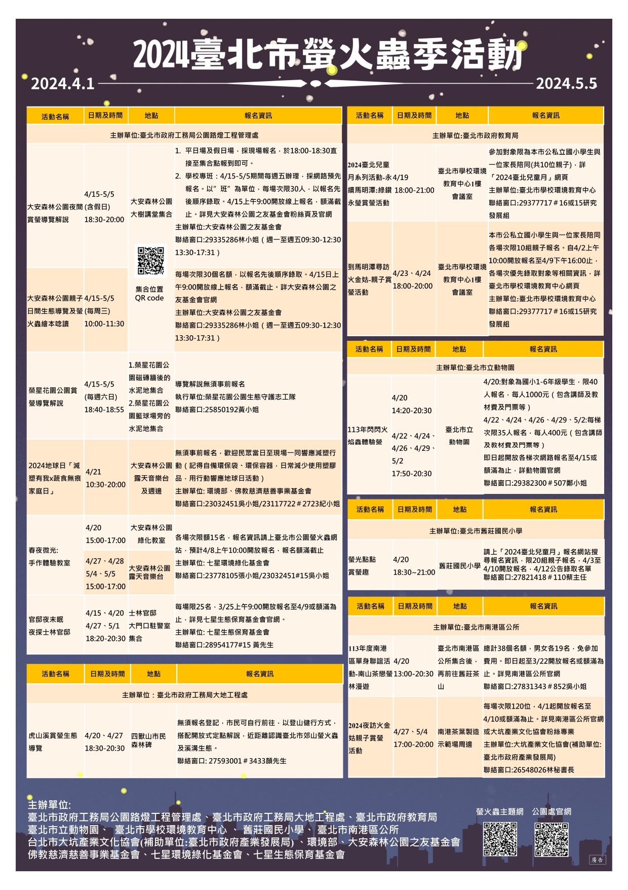 賞螢秘境清旅行  臺北市螢火蟲季系列活動 