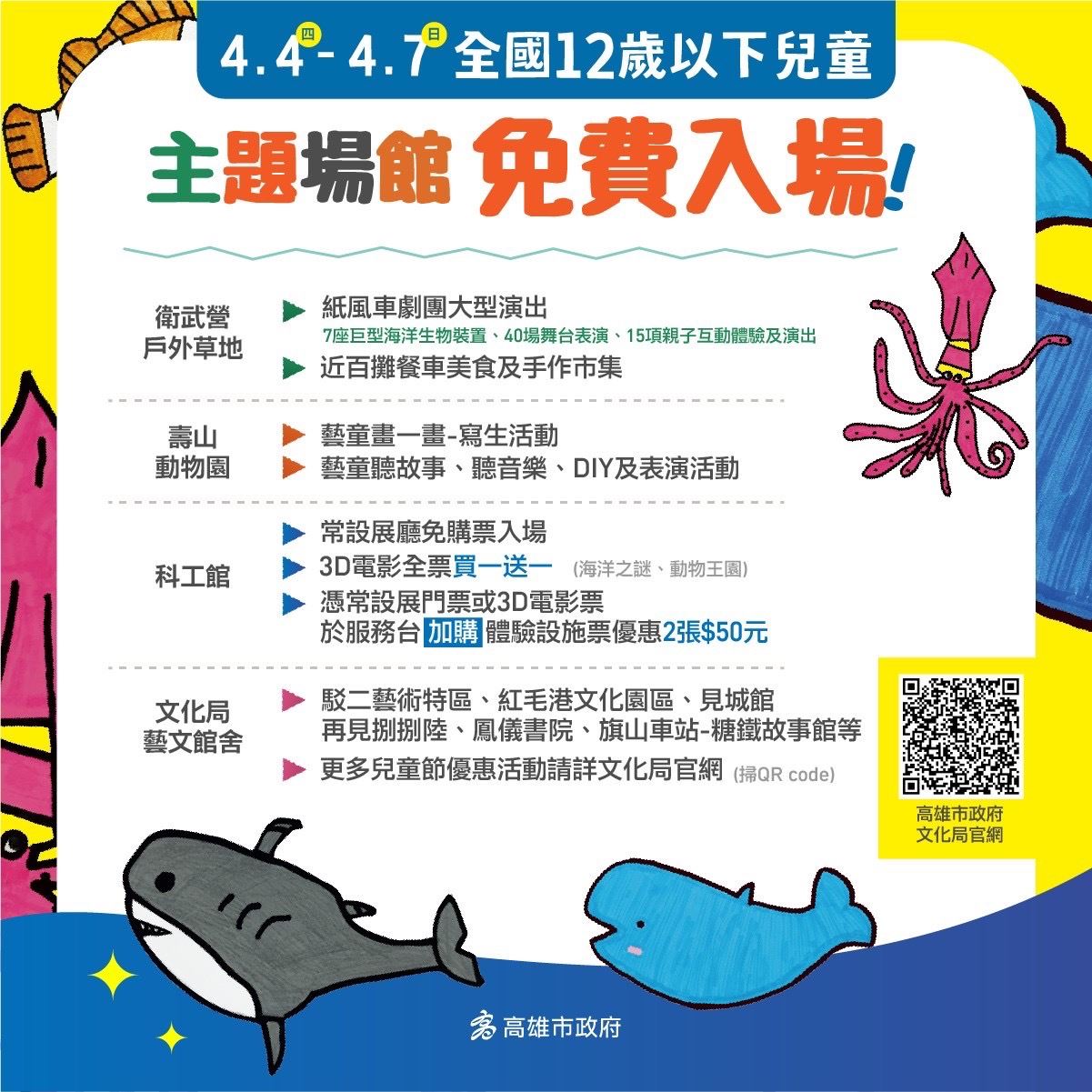 「2024海洋童樂會 高雄總動員」兒童節活動  免費體驗多項遊樂行程