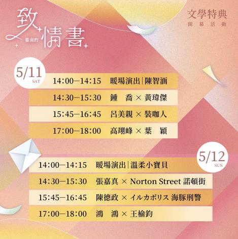 臺南文學季盛大開幕  金曲樂團與知名作家跨界共演...