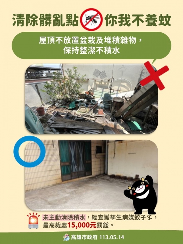 高雄市本土登革熱+0 境外移入+1 籲請民眾至東南亞國家旅遊 做好防蚊措施
