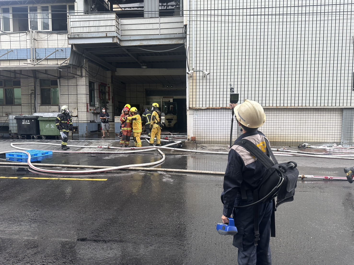 大寮區工廠火警空品變化  高市府即時檢測守護市民健康