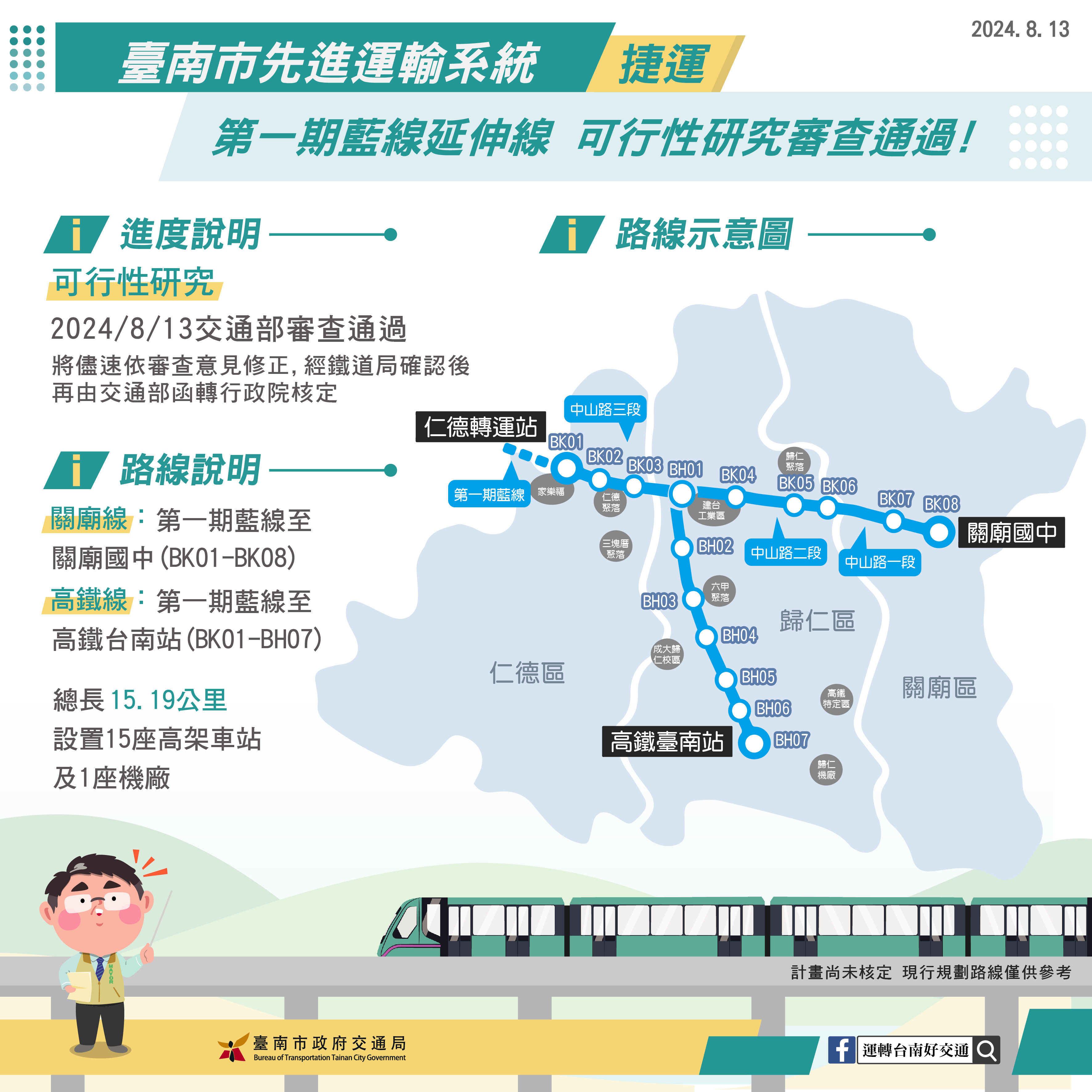 台南捷運再傳捷報 藍延線可研交通部審查通過...