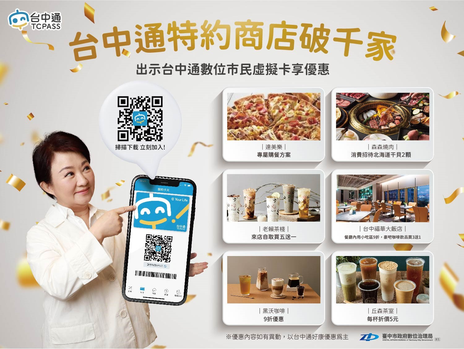 《台中通》特約店家破千家   涵納飲食購物育樂優惠超有感...