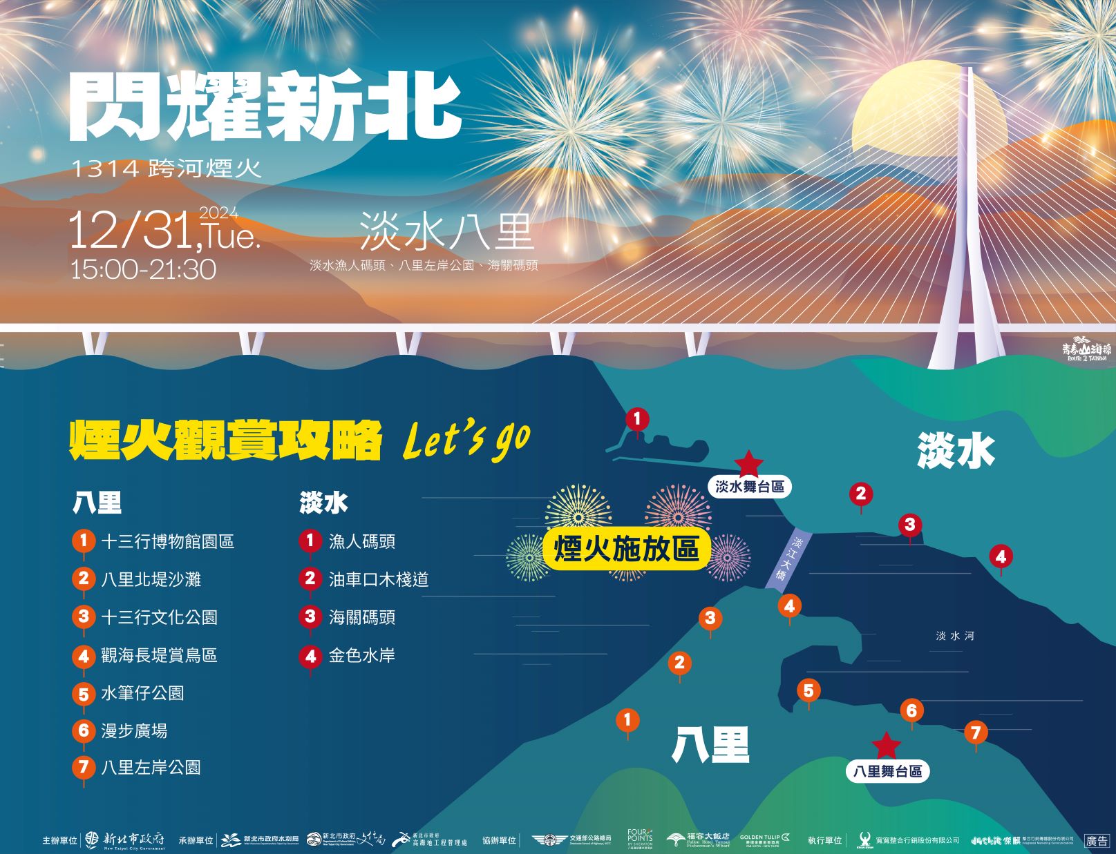 「閃耀新北 1314跨河煙火」閃耀亮相...