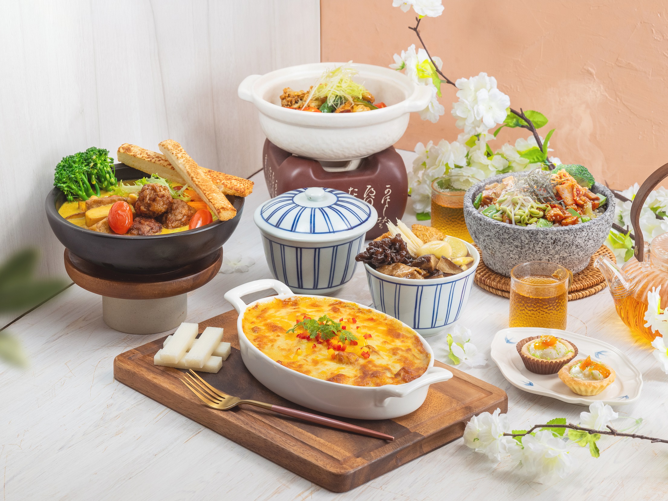 漢你共享蔬食美滋滋  石鍋燉盅納涵春綻好食...