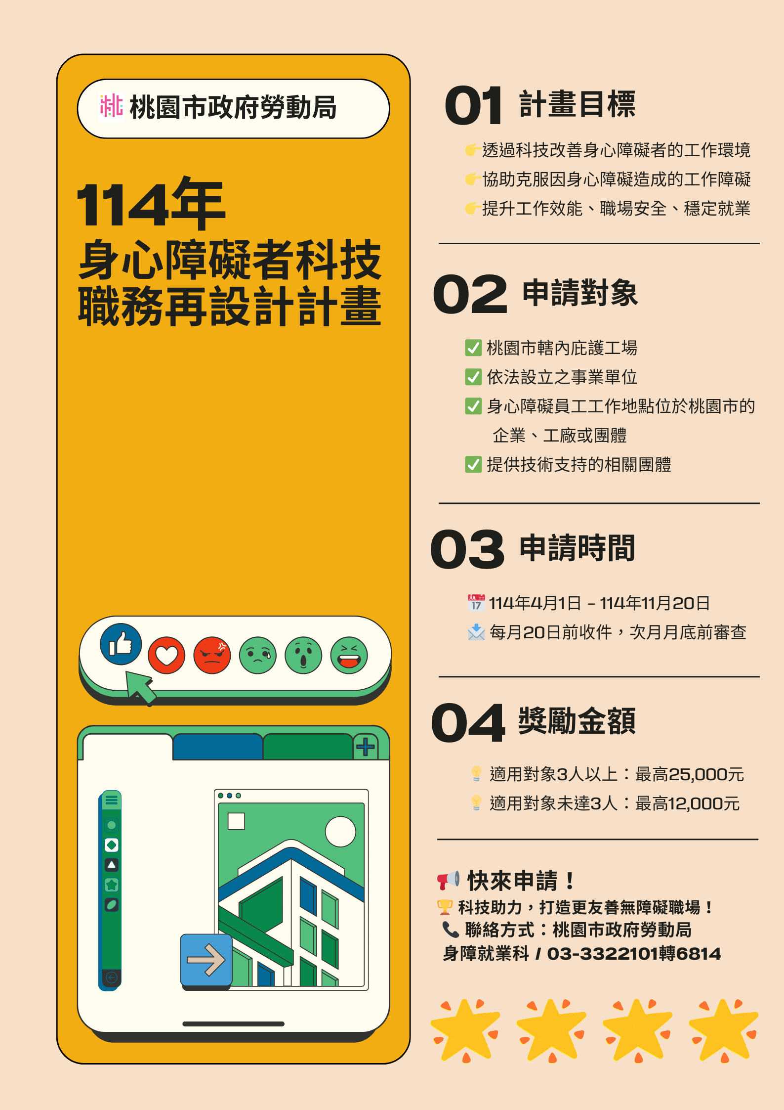 桃園市推動科技職務再設計   智能輔具助身障者就業升級...