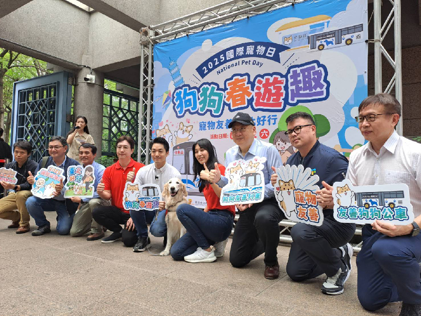 北捷狗狗友善列車  蔣萬安帶導盲犬響應...