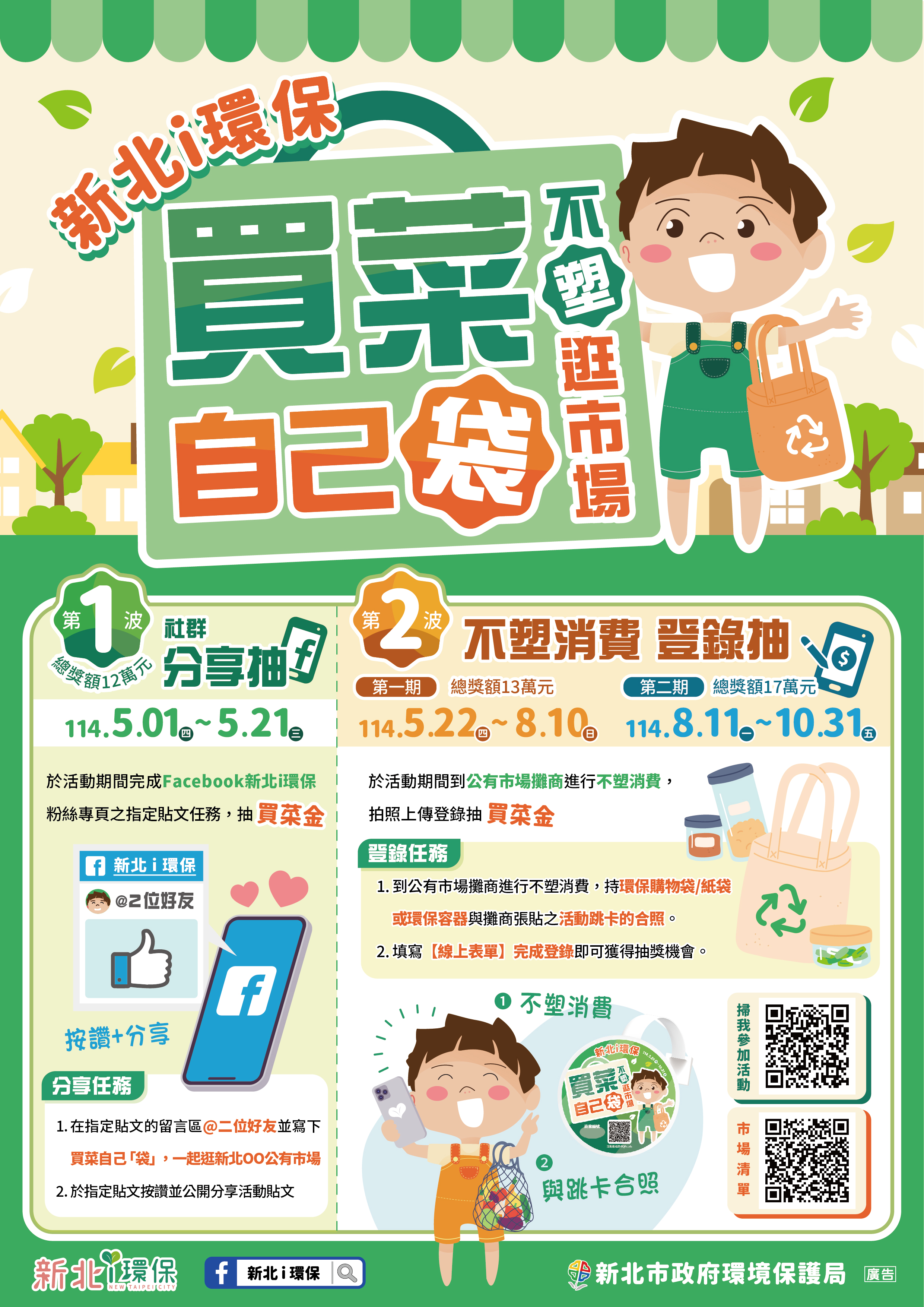 新北公有市場轉型「不塑市場」 不塑消費再抽買菜...