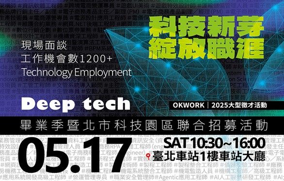 職芽新起點！+1200科技職缺綻放無限可能。