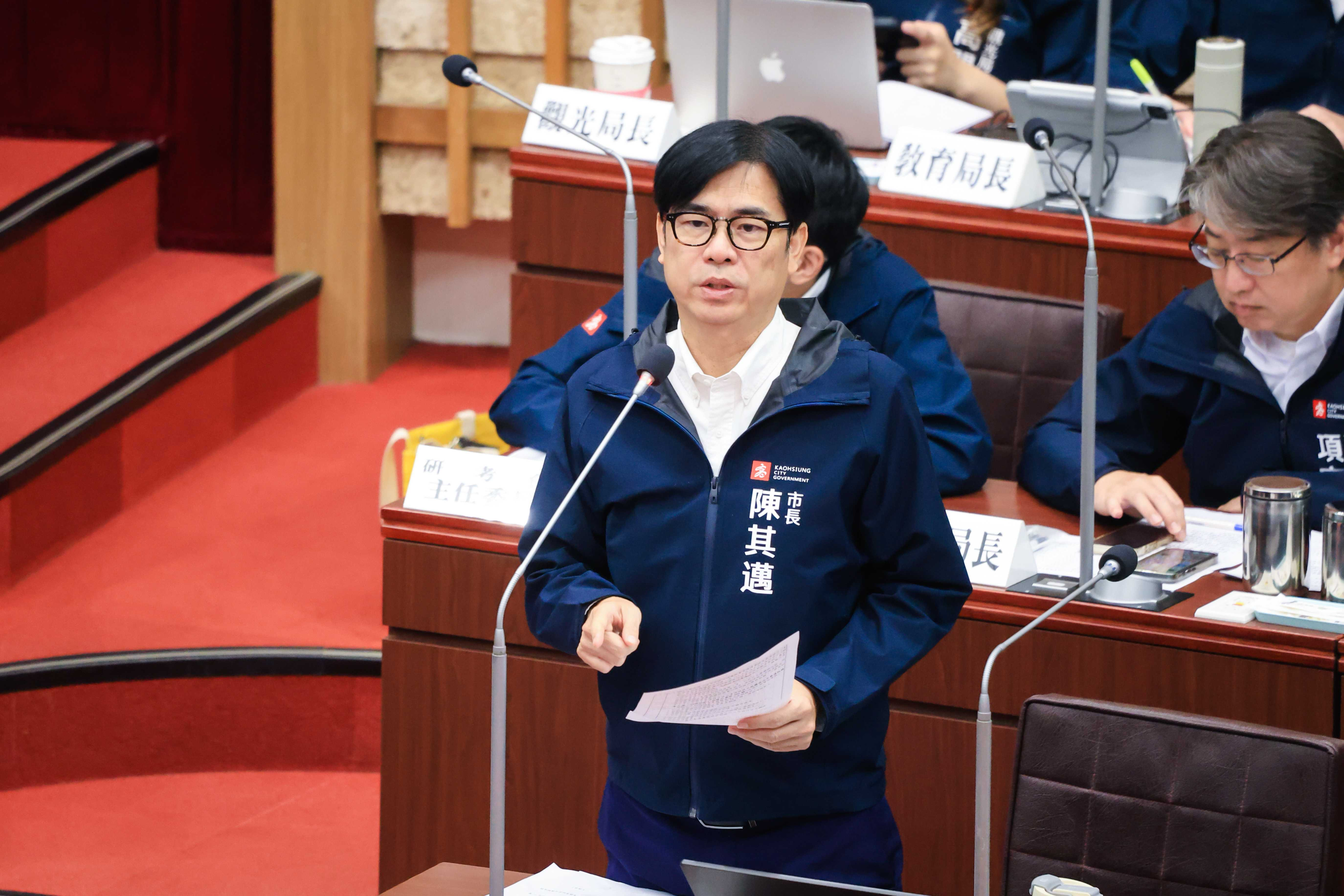 市政總質詢議員關心社宅融合高齡友善設計 陳其邁：規劃社...