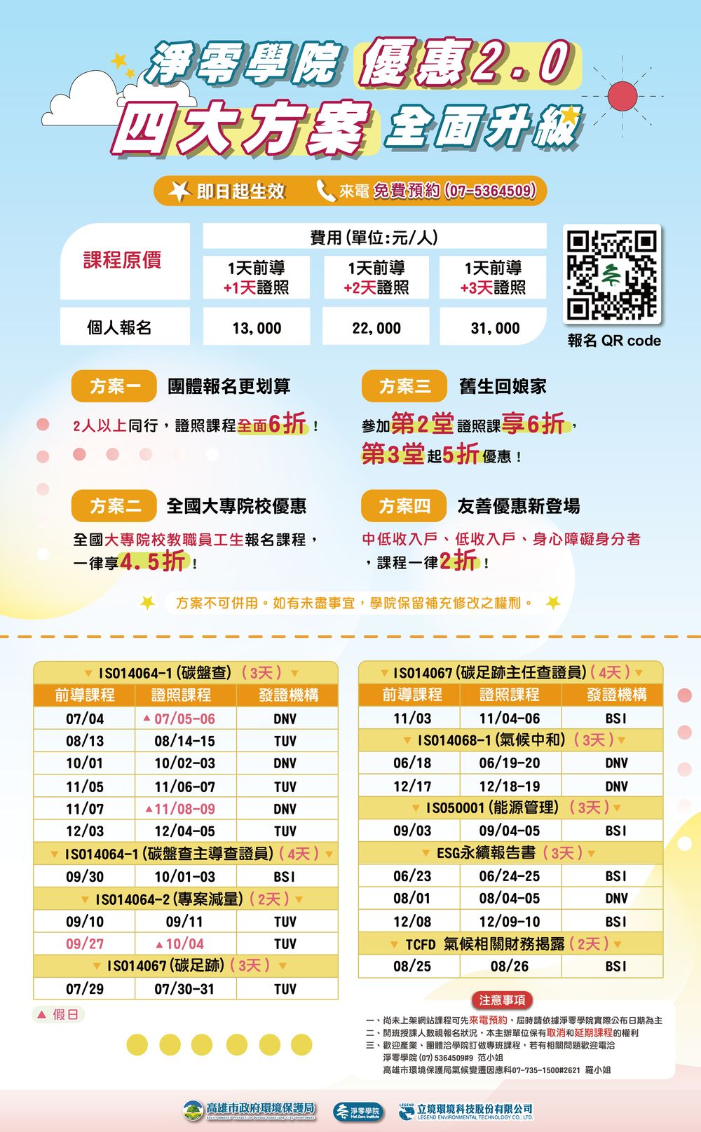 淨零學院「課程優惠方案2.0」四大方案培養更多綠領人才...
