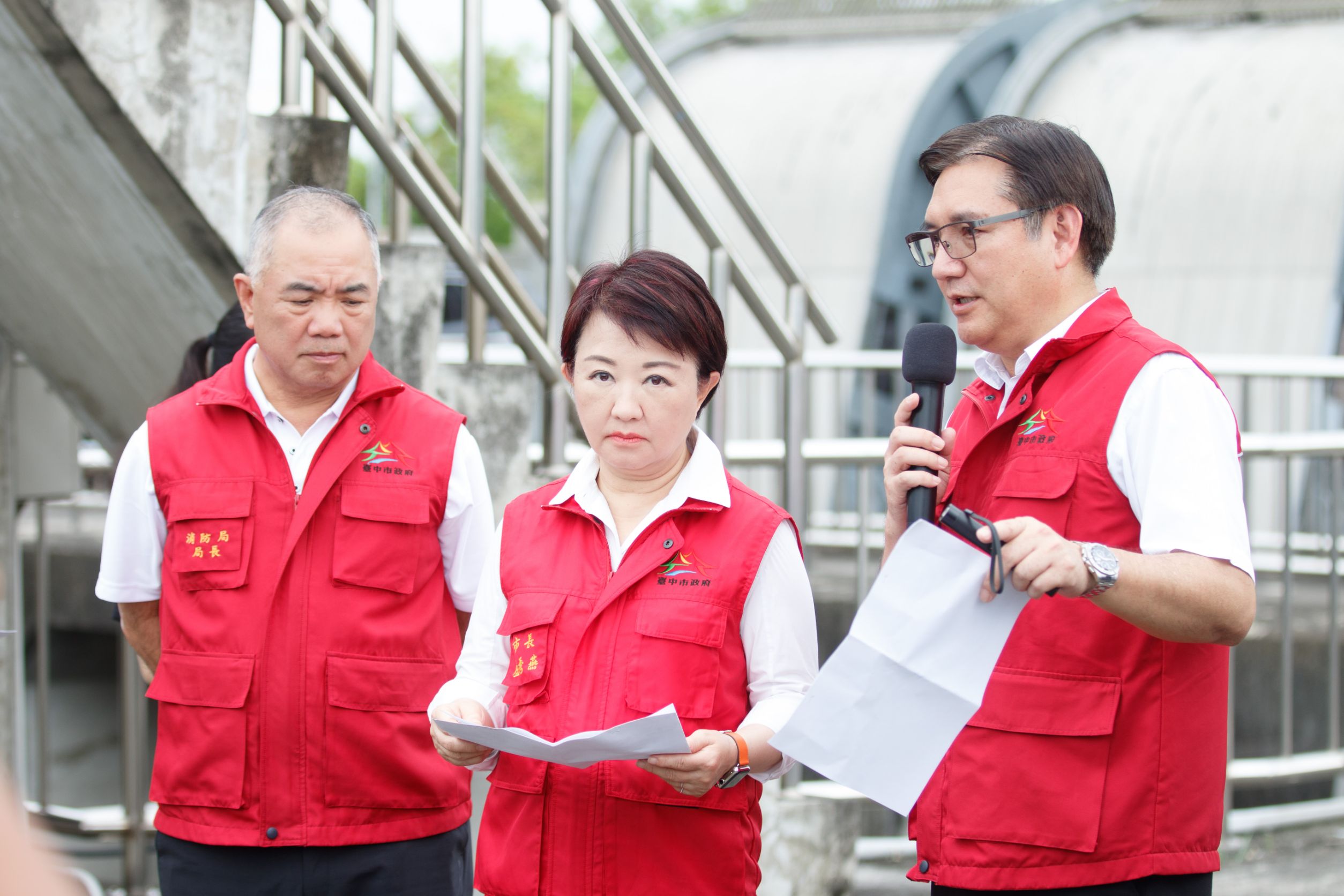 防颱應變高度警戒！ 盧市長率隊視察抽水站