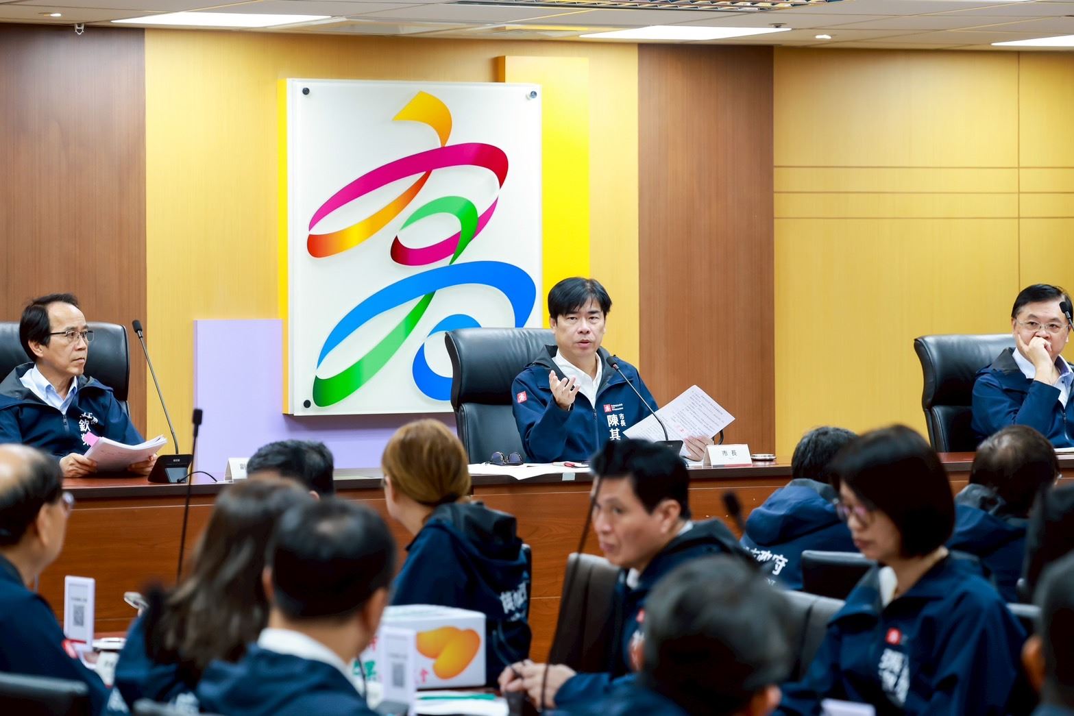 丹娜絲颱風過境   陳其邁市政會議關心災後復原與馳援工作