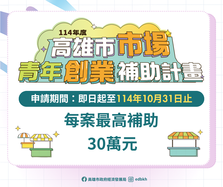 高雄市場青年創業補助起跑  助力攤商軟硬體全升級...