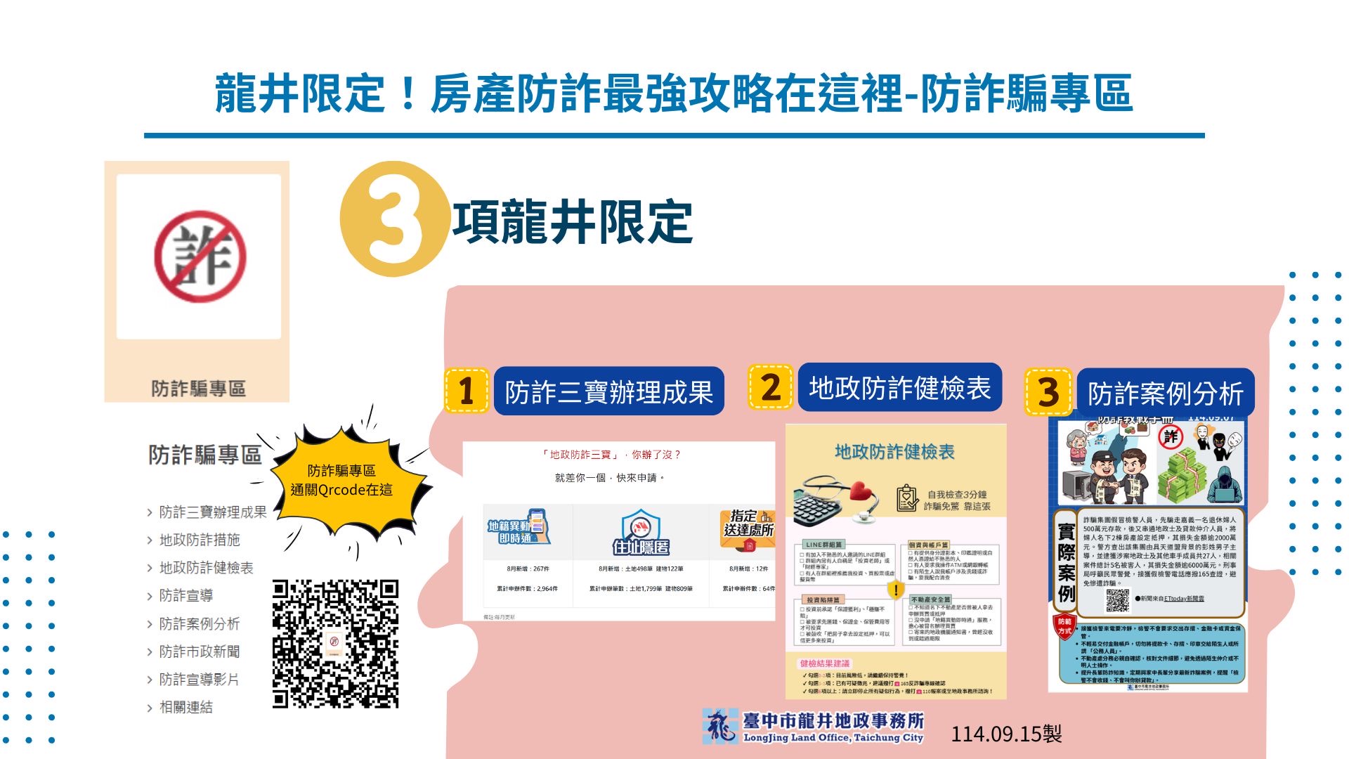 短時接連阻詐保千萬元   龍井地政所打詐護產大進擊...