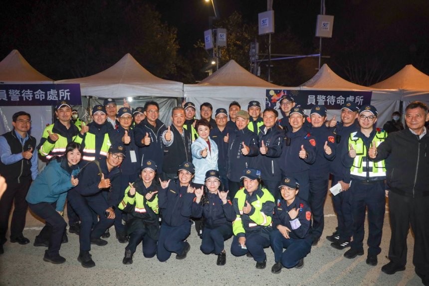 跨年夜城市英雄守護安全  盧秀燕親赴第一線感謝...